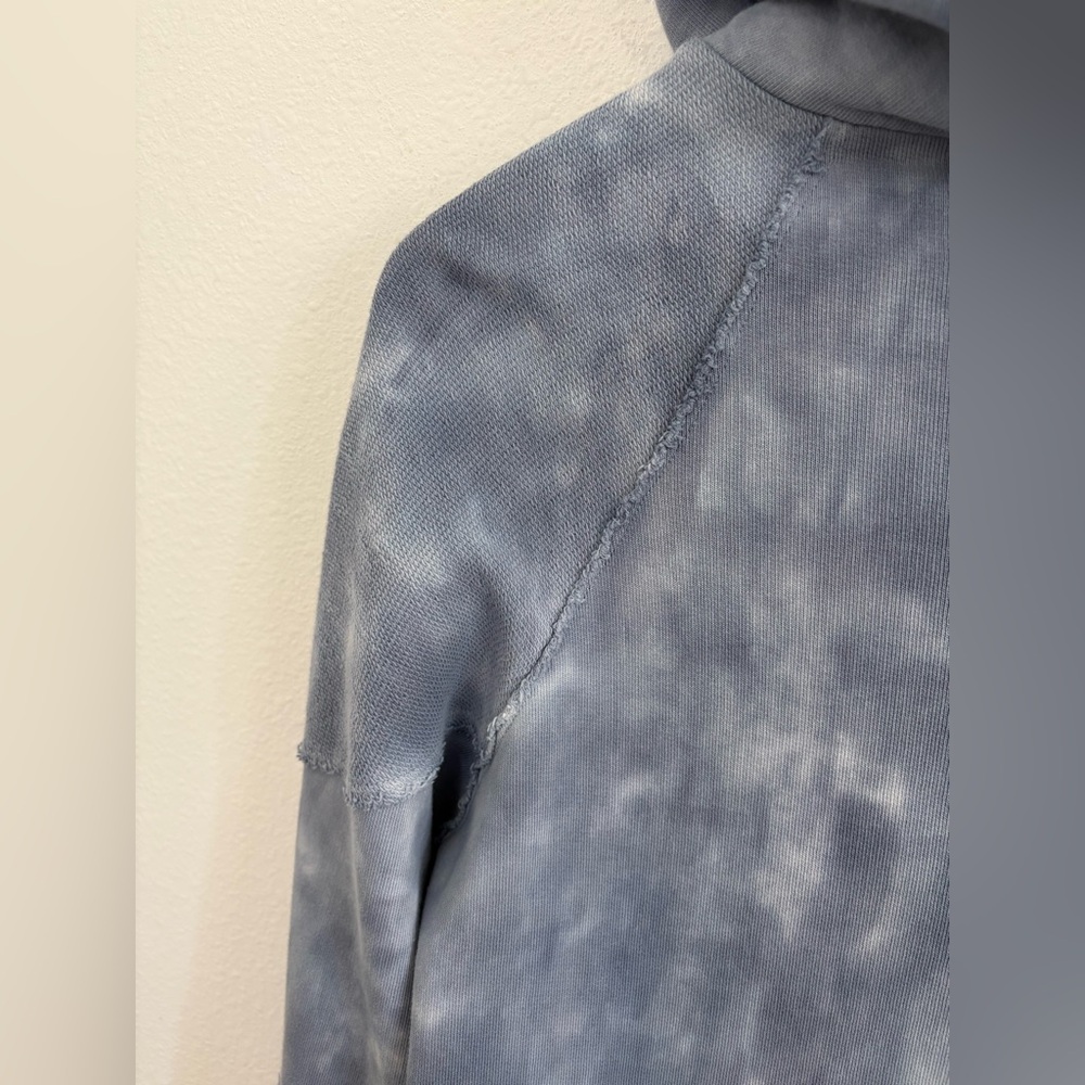 Love Shack Fancy Washed Denim Anarosa Distressed Hoodie Sweatshirt Small - Picture 8 of 10